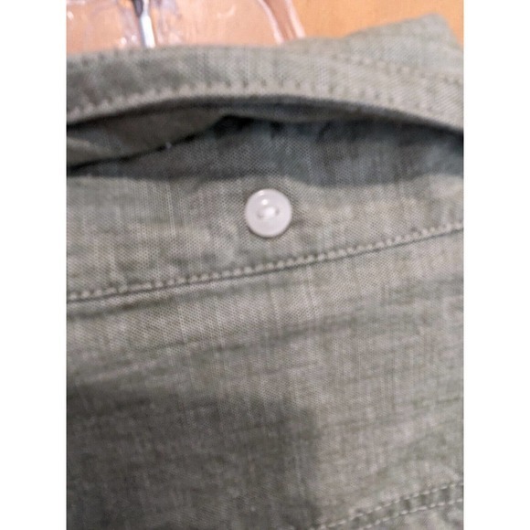 Lands End Button‎ Down Shirt Size Large Long Sleeve Collared Grey/Green - Picture 6 of 6